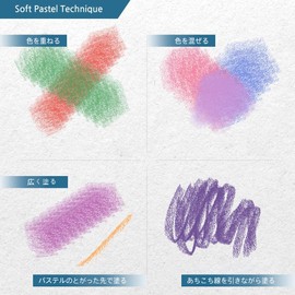 (64色) VIOLETTO 専門家用 無毒性 ソフト パステル セット - チョーク パステル カラー soft short pastels For professionals