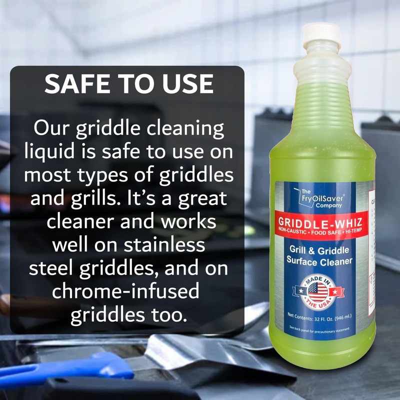 Griddle-Whiz Grill & Griddle Surface Cleaner, Removes Grease, Food Residue,