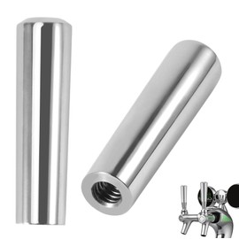 MRbrew 2 PCS Beer Tap Handle, 2.36" Upgraded Beer Faucet Handle 304 Stainless Steel Commercial Standard 3/8”Threading Kegerator Tap for Kegerator Tower Stout Nitro Coffee