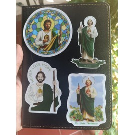 (10PCS) The St. Jude Sticker Set Honors The Patron Saint of Hopeless Cases. Waterproof Vinyl Decal Stickers Great for Secorating Laptops, Bottles or Journals, Car... 3 inches