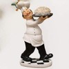 WINOMO Chef Figures Decorative Kitchen Chef Figure Chef with Pasta