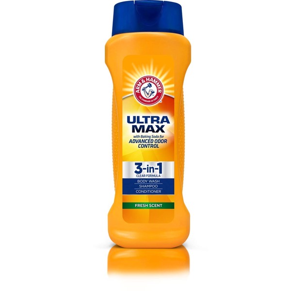 Arm & Hammer Ultra Max 3-in-1 Shampoo Conditioner Body Wash (Fresh Scent) 12 oz