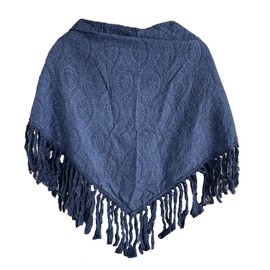 HURESON Triangular Stole, Women's, Thin, Cotton, Shawl, Large Scarf, Shawl, For Spring, Summer, Autumn, Protects Against Air Conditioning, UV Protection, Present, Gift, Wedding, Invitation