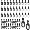 lasuroa 50pcs Plastic Hooks for Gazebo Curtains, Smooth Sliding Track