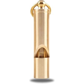 1PCS Loudest Brass Whistle Best Premium Emergency Whistle 125db+ One Piece Outdoor Survival Whistle On Key-Chain or Hang Around Your Neck and Carry it Anywhere!