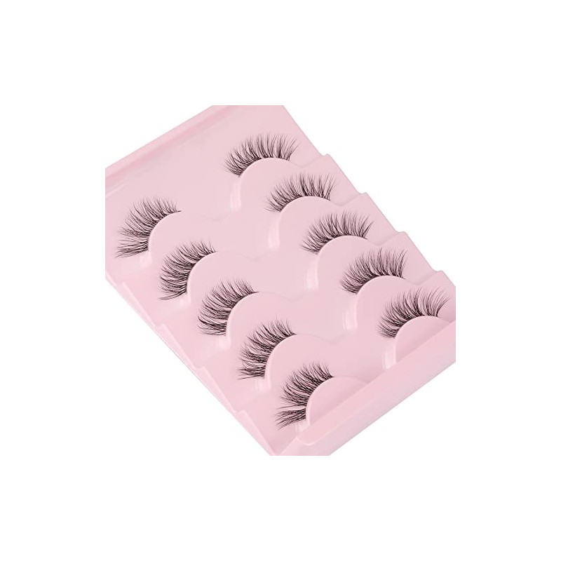 Ruairie False Eyelashes Natural Half Lashes With Clear Band 5