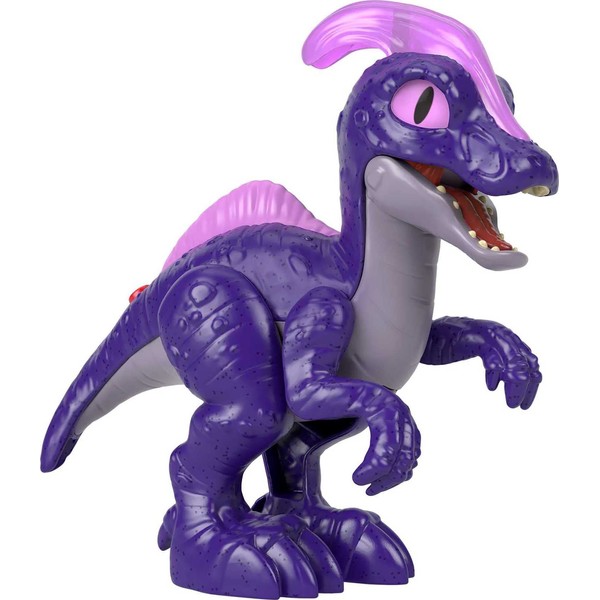 Imaginext Jurassic World Dinosaur Toy Deluxe Parasaurolophus XL Dino 10-Inch Figure with Lights & Sounds for Ages 3+ Years