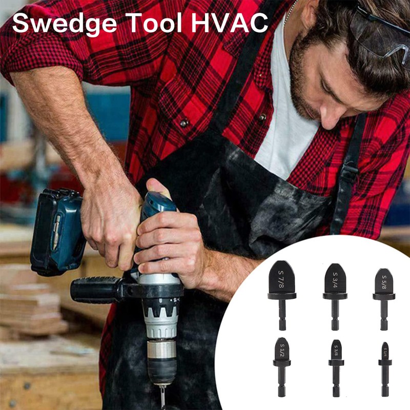 6PCS HVAC Swage Tool Copper Pipe Expander Set- Copper Pipe