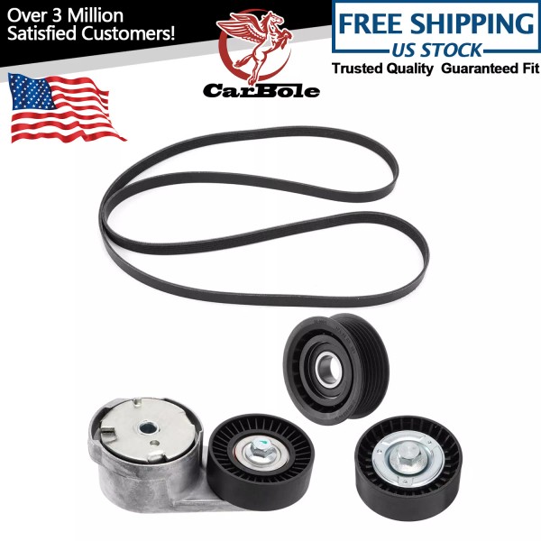 Precision Auto Labs 5184617AD Drive Belt Tensioner w/ Idler Pulley