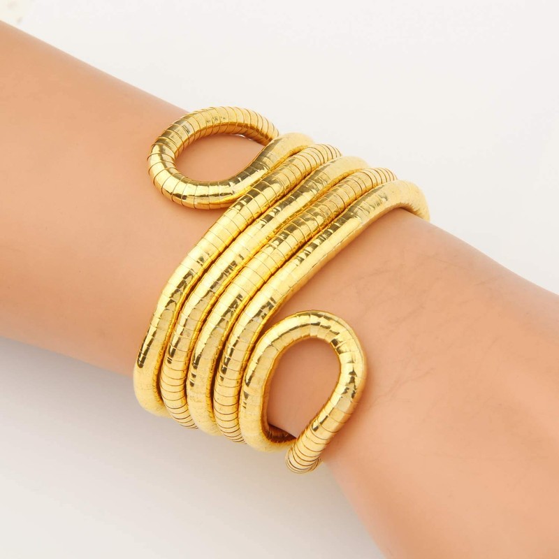 ENSIANTH Bendable Snake Necklace Flexible Multi-Purpose Necklace (Gold)