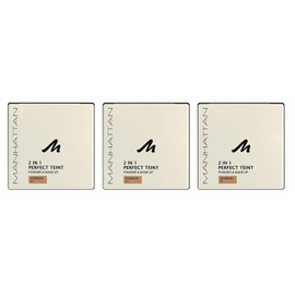 Manhattan Perfect Teint Powder & Makeup, Sunbeige 21, Pack of 3 (3 x 9 g)