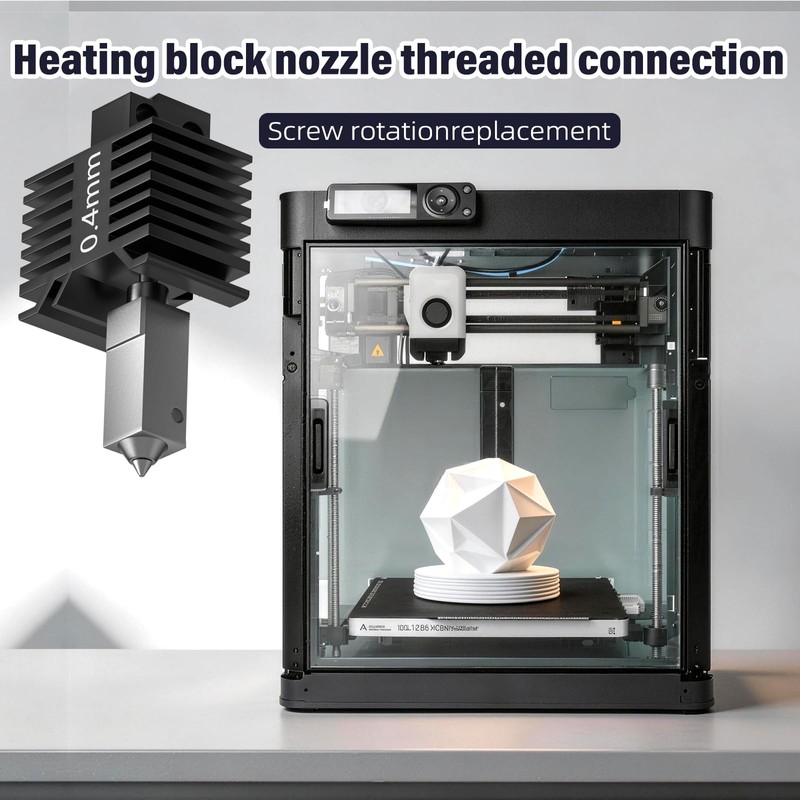 BURMONG Upgraded 0.4MM P1S/P1P Hotend Hot End with Silicone Sock