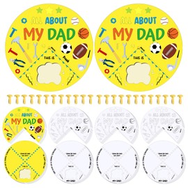 Relaxgiant 24 Sets Father's Day Crafts for Kids Bulk All About My Dad Coloring Poster Father's Day Gifts Color Your Own Art and Crafts for School Classroom Home Fun Activities