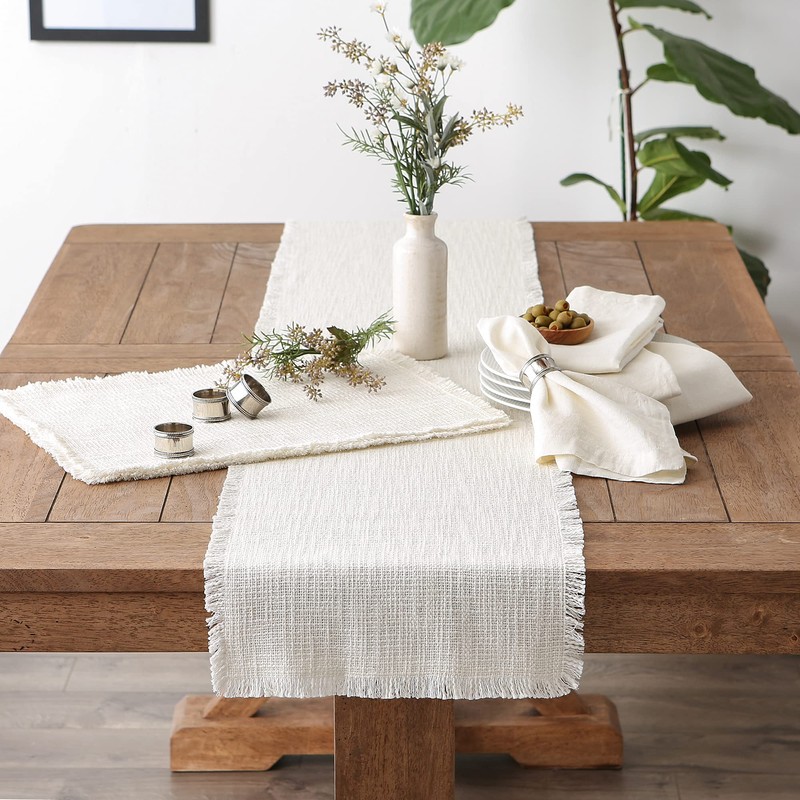 DII Linen Tabletop Collection Machine Washable, Placemat Set, 14.5x20.5, Cream,