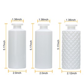 Brajttt Glass Bud Vase Set in Bulk, 9pcs Mini Vintage Flower Vases for Wedding,White Relief Vase for Centerpieces,Home Table Flower Decor, Party Decorations