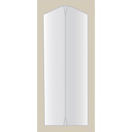 Suit and Dress Travel Garment Bag (63" x 23") Full-Length – Durable Stay-Dry Nylon Construction – Clear Zippered Index Front Pocket – Perfect Length for Evening Gowns – Garment Bag, White