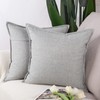 Madizz Set of 2 Linen Cushion Covers, Soft Decorative Cushion