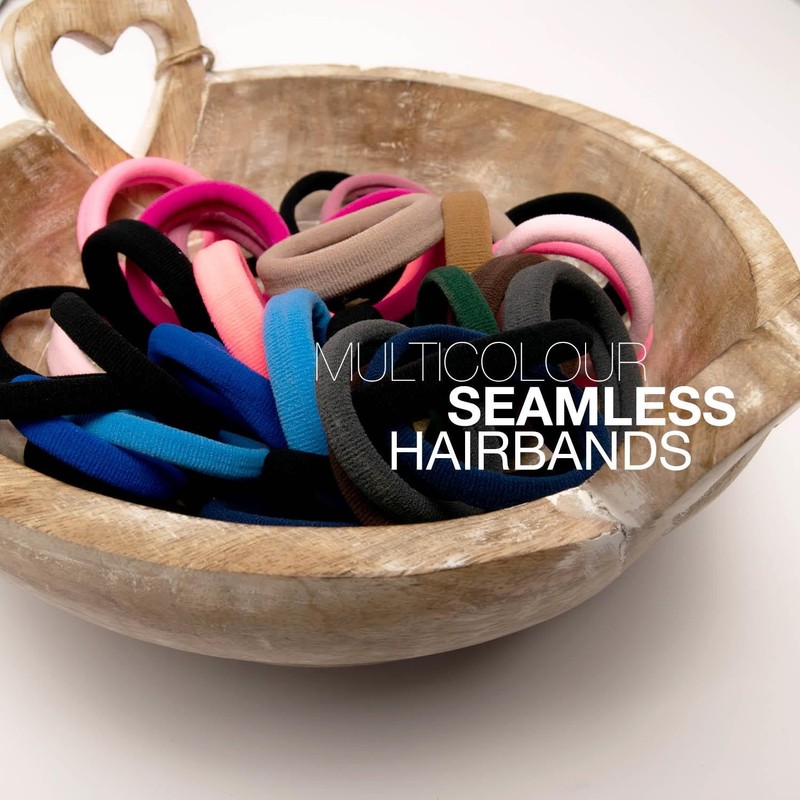 Basic Sense Regular Hair Ties - Premium Cotton Mixed, Seamless