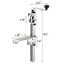 New Star Foodservice 7006841#1 Manual Table Can Opener with Plated Steel Base For Cans Up to 11” Tall