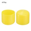sourcing map 4pcs Rubber End Caps 50mm(2") ID Vinyl Round