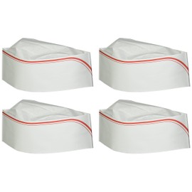 Beistle 4 Piece Retro Diner Paper Soda Jerk Hats 50’s Theme Rock and Roll Party Supplies 1950’s Costume Accessory