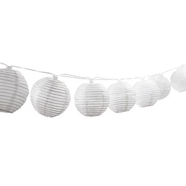 Dehner Solar Fairy Lights Lantern, Length 240 cm, Nylon/Plastic, White