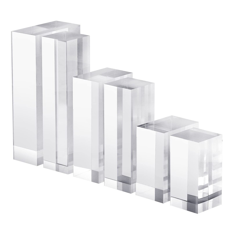 CiaoHER 2in Thickness Solid Acrylic Cube Display Block Clear Polished