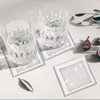 Jetec Crushed Diamond Home Decoration Glass Coaster Set of 6