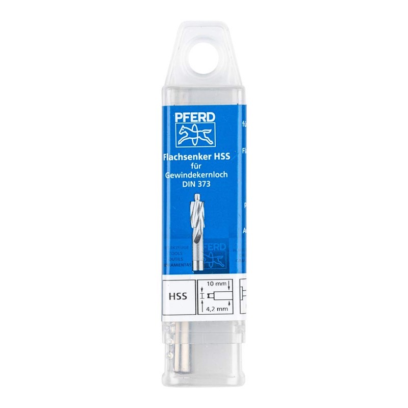 PFERD HSS Countersink with Guide Pins, Diameter 10.0 mm, Shaft