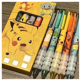 OMEIU Store 5PCS Gel Pen Liquid Ink Rollerball Retractable Quick Drying Extra Fine Ballpoint Premium 0.5mm Marker for Office School Stationery Supply Black (Yellow)