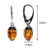 Amber Earrings Set in Rhodium-Plated Sterling Silver 925/000 by Artisana-Schmuck,