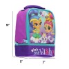 Nickelodeon Shimmer and Shine Lunch Bag Tote Bottom Compartment Sparkly