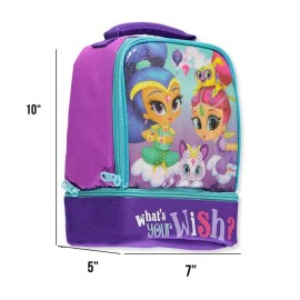 Nickelodeon Shimmer and Shine Lunch Bag Tote Bottom Compartment Sparkly Insulated New