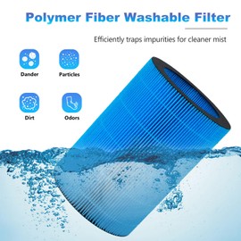 Harebery Harbery Washable Humidifier Filter (2-Pack) - Compatible with Lamon MistZero, MistZero B, MistZero S Evaporative Humidifiers, Polymer Fiber Replacement Filter