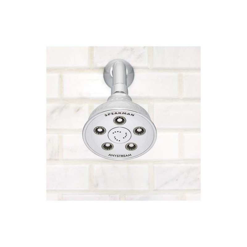 Speakman S-3014-PN Caspian Anystream High Pressure Adjustable Shower Head, Polished