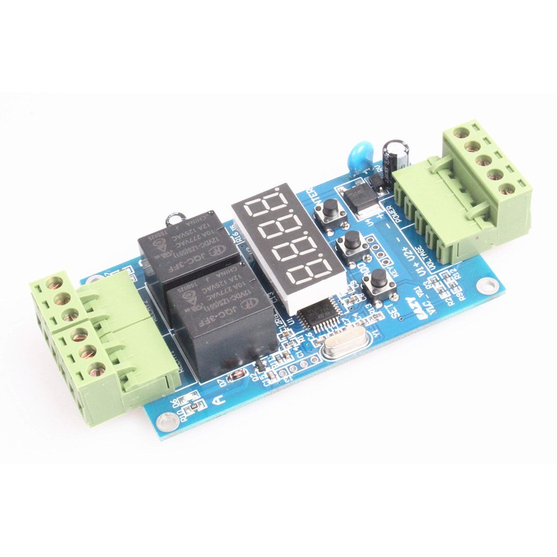 NOYITO 2-Channel Programmable Time Relay Module Dual Relays Triggered in