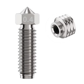 for Anycubic Kobra 3 Volcano Nozzle 0.4mm,M6 Thread Brass Copper Plated Hardened Steel Nozzle for Anycubic Kobra 3 Printer Nozzle Kit (Copper Plated Nozzle)