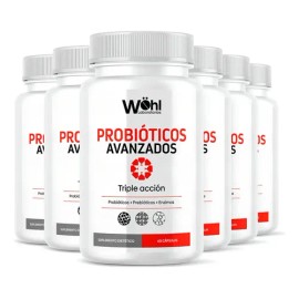 Probióticos Cápsulas Laboratorios Wöhl 6 Frascos Enzimas y Prebiótico
