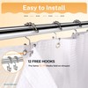River Dream Waffle 3 in 1 Shower Curtain Set, White