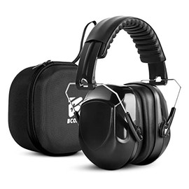 Shooting ear protection safety earmuffs, Gun range hearing protection, Noise Cancelling Ear muffs for Mowing Work Shooter-Black