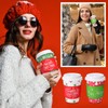 100 Pack 12 oz Christmas Disposable Coffee Cups with Lids