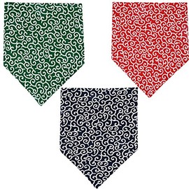 Paquete de 3 bandanas triangulares para perro, accesorios de bufanda, estilo japonés, Large