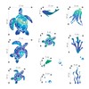 SHUCHING Blue Sea Turtle Wall Decal Peel and Stick, Vinyl