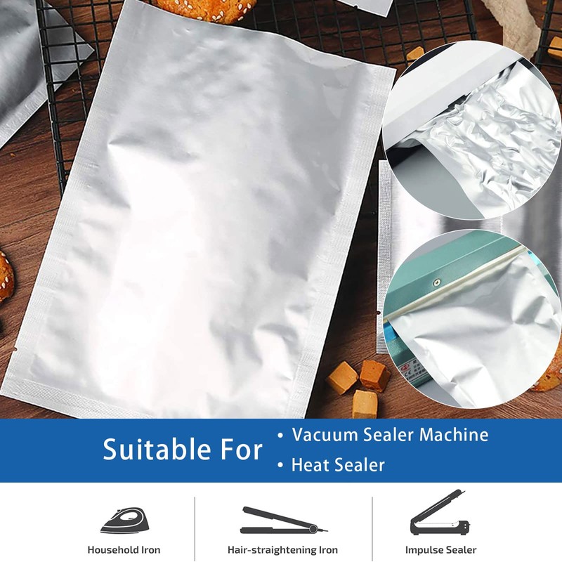 50 Pack 1 Gallon Mylar Bags for Food Storage with