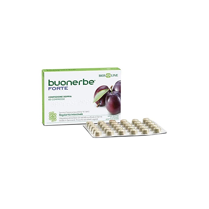 Bios Line Buonerbe Forte Integratore per il Transito Intestinale, 60