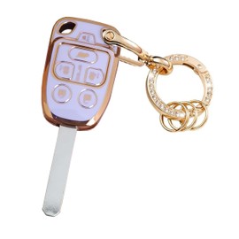 TAPAYICA for Honda Key Fob Cover Keyless Remote With Keychain Fit for Honda Odyssey 2011 2012 2013(N5F-A04TAA) Smart Key (Purple)