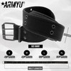 ARMYU Military Double Prong Canvas Belt, Heavy Duty Army Pistol