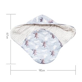 Dormlony Baby Car Seat Blanket, Minky Dot Warm Winter Car Sear Cover for Babies，Baby Bunting Swaddle Wrap Blanket(Bear Pattern)