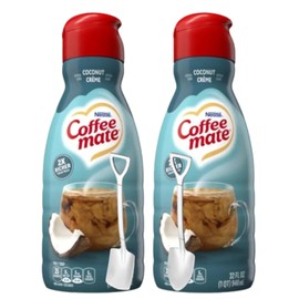 Coffee-mate CoffeeMate Coconut Creme Liquid Coffee Creamer 32 oz 2 Pack w/ Shovel Spoons