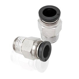 Straight Air Connectors Pneumatic Push to Quick Connect PT 1/4" x OD 8mm Pipe Pack of 5